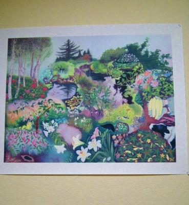 Unframed print of the Maxims' Garden drawing
