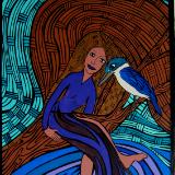 Kingfisher & Lady in Tree