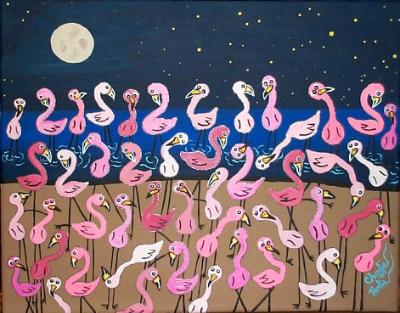 Moonlit Beach of Pink Moonlit Beach of Pink