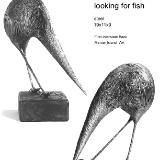 looking for fish | steel | 19" tall