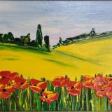 Flowers for Mom  9 X 12 Acrylic on Canvas board  Pvt.  Collection 