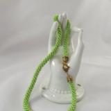 N-94 Apple Green Crocheted Rope Necklace