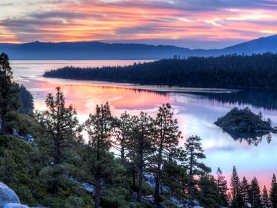 Emerald Bay Sunrise Panorama (Click for full width) Emerald Bay Sunrise Panorama (Click for full width)