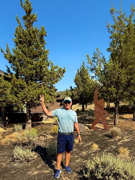 Customer and his Bigfoot birthday gift