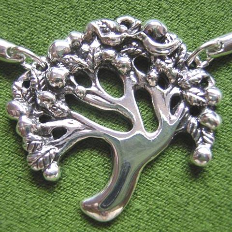Tree of Life Necklace pewter original handcrafted art Tree jewelry: Tree choker