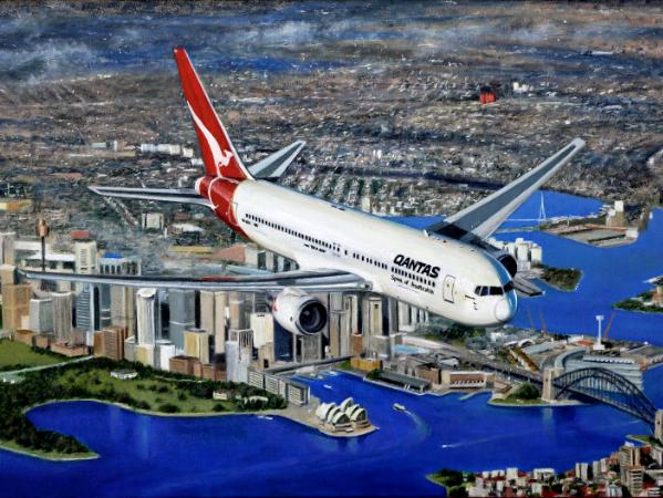 Morning Departure Qantas Boeing 767