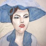 Woman in a Blue Hat