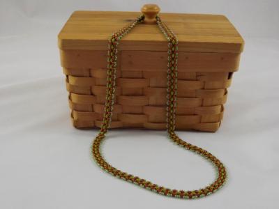 N-52 Olive & Copper Woven Necklace N-52 Olive & Copper Woven Necklace