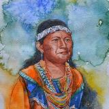 Portrait of an indigena of the Ecuadorian amazon, 30cm x 20cm, 2015