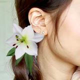 White Tiger Lily Hair Clip