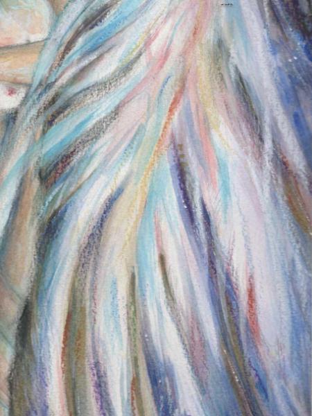 Angel's Kiss romantic original painting of two embracing lovers