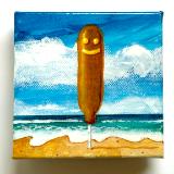 CORN DOG AT THE BEACH