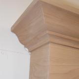 Custom solid alder fireplace mantle