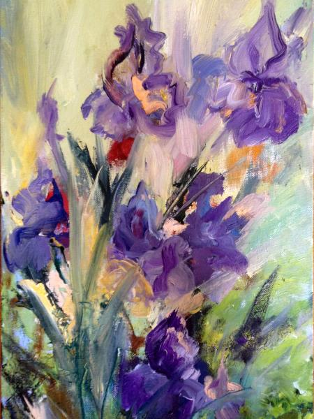 Blue and purple irises