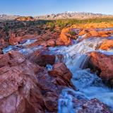 Gunlock Falls and Braver Dam Mountains