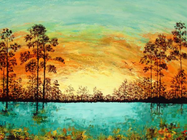 Everglades in Orange 30 x 48