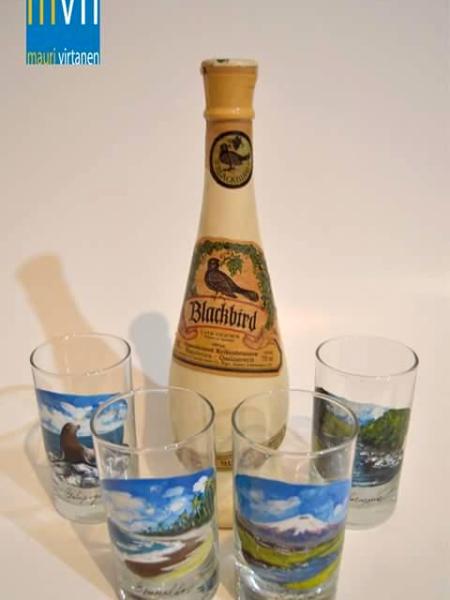 Set of handpainted glasses: LANDSCAPES OF ECUADOR