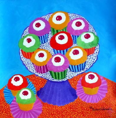 Cupcakes with Cherries Cupcakes with Cherries