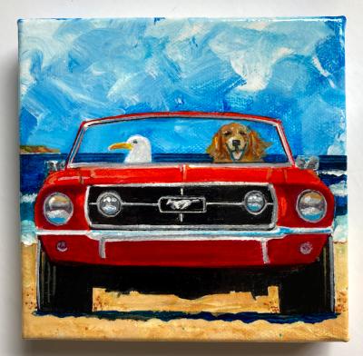 GOLDEN RETRIEVER AND HIS GULLFRIEND GOLDEN RETRIEVER AND HIS GULLFRIEND