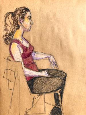 Nat in a Burgundy Tank Top Nat in a Burgundy Tank Top