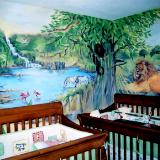 Nursery jungle scene