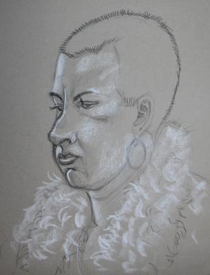 Olivia with Fur Collar Olivia with Fur Collar