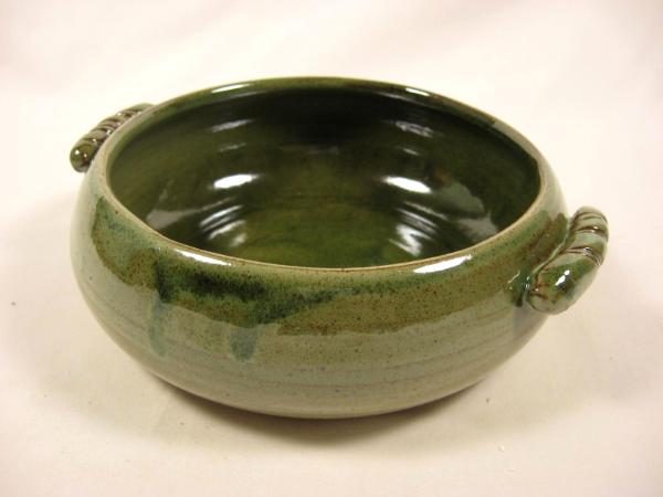 110829.S Brie Baker with Green Glaze