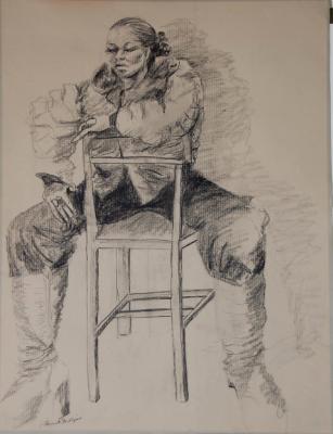 148/S29 Black woman in Chair