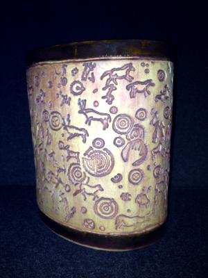 Petroglyph Oblong Vase