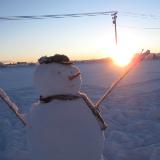 Sunrise on a Snowman's first day.