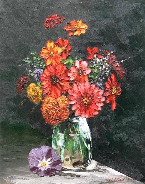 Flowers in red, 60cm x 50cm, 2012