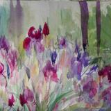 Iris Garden Watercolor