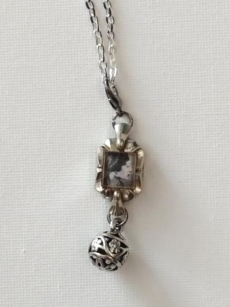 18" silver Vintage Watch Locket necklace