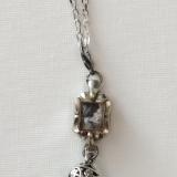 18" silver Vintage Watch Locket necklace