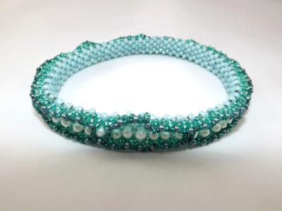 B-17 teal bangle bracelet