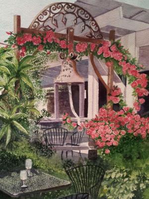 The Bell With Roses ~ Watercolor~ 20X30 The Bell With Roses ~ Watercolor~ 20X30
