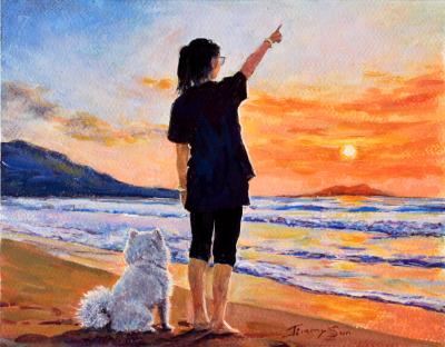 Evening Peace by the Shore