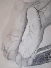 Still Life of Feet - Graphite