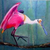 Roseate Spoonbill - Contemporary SOLD 