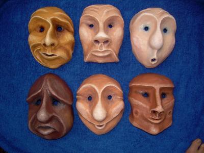Set of six masks
