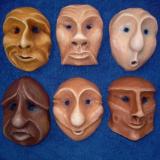 Set of six masks