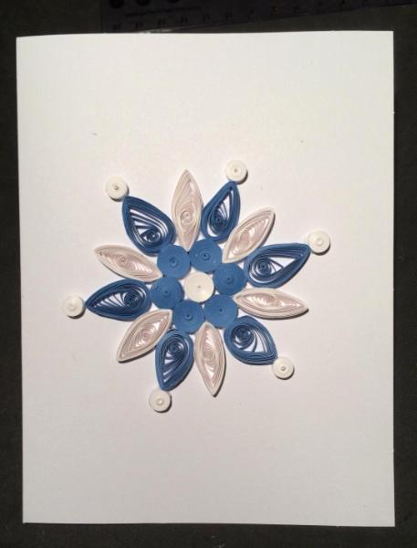 Snowflake quilled greeting card