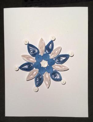 Snowflake quilled greeting card