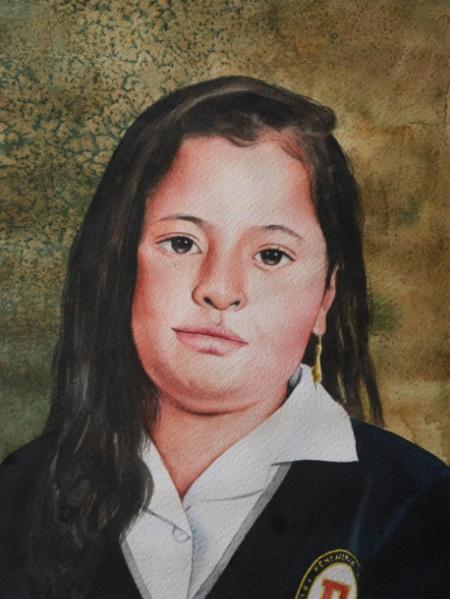 Portrait of an Ecuadorian girl, 30cm x 40cm, 2014