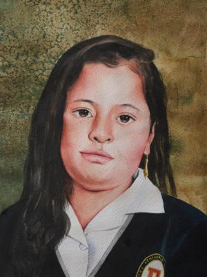 Portrait of an Ecuadorian girl, 30cm x 40cm, 2014