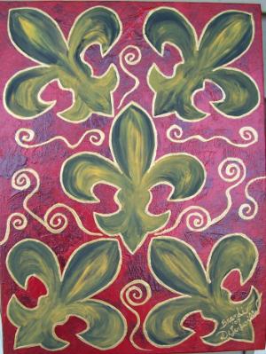 Fleur de Lis in Burgandy Fleur de Lis in Burgandy