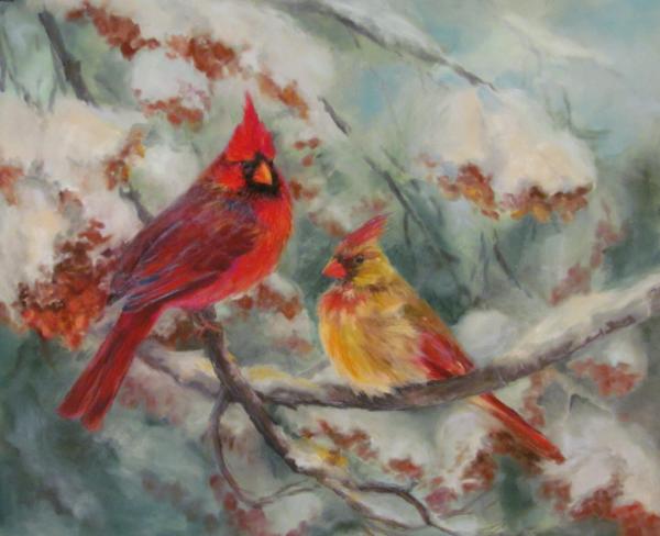 Cardinals in Wintertime