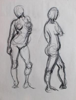 Standing female gestures