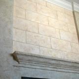 faux block finish over drywall
