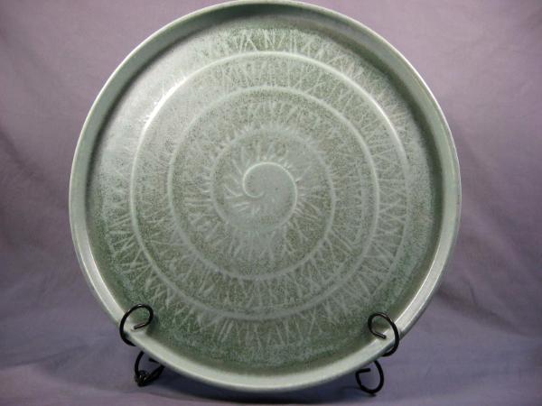 Platter with Spiral Design
